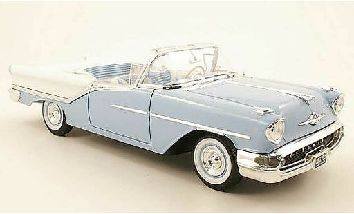 Oldsmobile Super 88 Convertible 1/18 Yat Ming cabriolet blauw wit 1957 modelauto