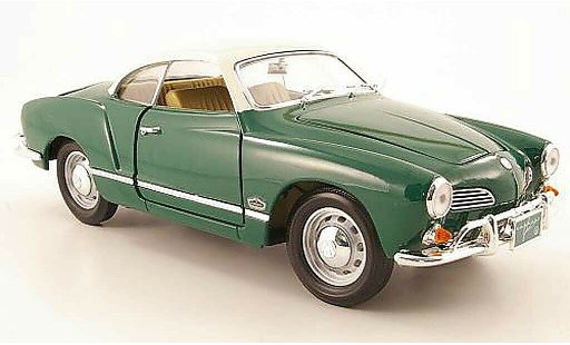 Volkswagen Karmann Ghia Base 1/18 Yat Ming ghia groen et wit 1966 modelauto