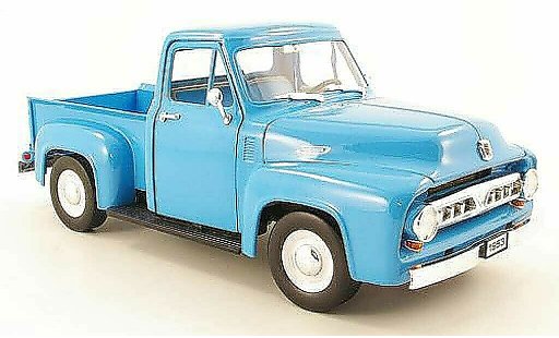 Ford F-100 Pickup 1/18 Yat Ming F 100 blauw 1953 modelauto