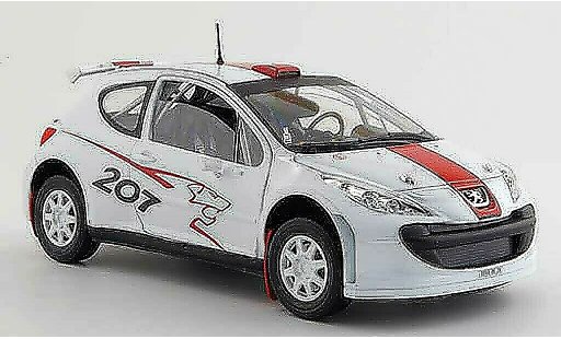 Peugeot 207 S2000 1/18 Solido wit/rood 2006 modelauto