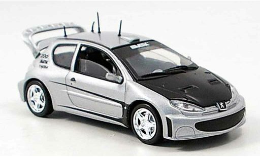 Peugeot 206 Tuning 1/43 Solido grijs metallic modelauto