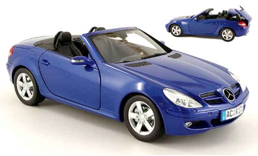 Mercedes Classe SLK Base 1/18 Minichamps (r 171) blauw 2004 modelauto