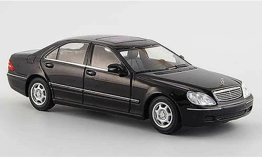 Mercedes Classe S Base 1/43 Minichamps (W 220) zwart 1998 modelauto