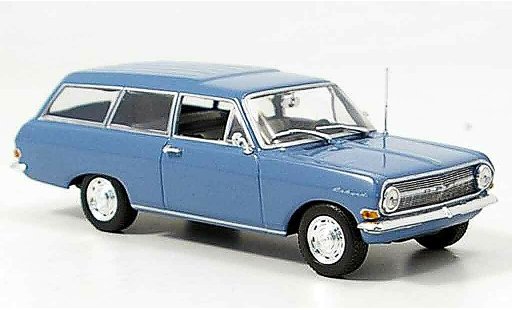 Opel Rekord A 1/43 Minichamps caravan blauw 1962 modelauto