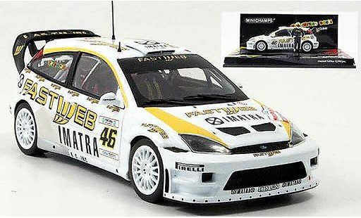Ford Focus RS WRC 1/43 Minichamps V.Rossi winnaar Monza Show 2006 modelauto