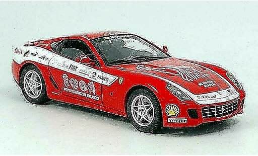 Ferrari 599 GTB 1/18 Hot Wheels Elite Pan Am rood Touring modelauto