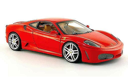 Ferrari F430 Coupe 1/18 Hot Wheels rood avec interieur beige modelauto