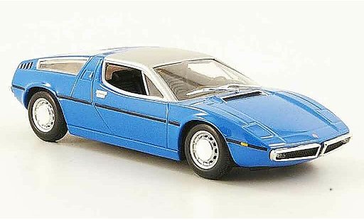 Maserati Bora Base 1/43 Minichamps blauw 1972 modelauto