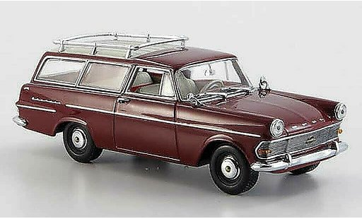 Opel Rekord P2 1/43 Minichamps Caravan rood 1960 modelauto