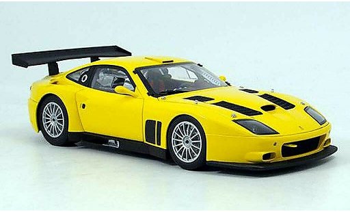 Ferrari 575 GTC 1/18 Kyosho geel 2004 modelauto