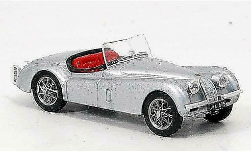 Jaguar XK 120 1/43 Brumm spider grijs metallic open 1948 modelauto
