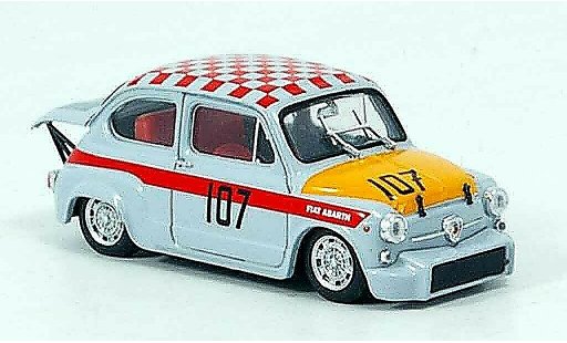 Fiat 500 Abarth 1/43 Brumm 1000 No.107 km Nurburgring 1967 modelauto