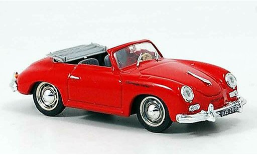 Porsche 356 1952 1/43 Brumm A Cabrio rood modelauto
