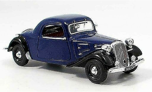 Citroen 7CV Coupe 1/43 Vitesse blauw zwart modelauto
