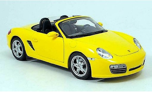 Porsche 718 S 1/18 Welly geel 2009 modelauto