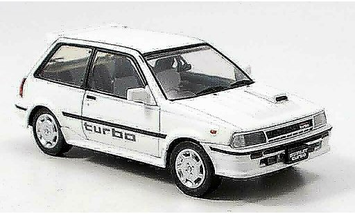 Toyota Starlet Turbo S 1/43 Aoshima wit 1986 modelauto