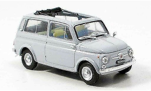 Fiat 500 Giardiniera 1/43 Brumm grijs 1960 modelauto