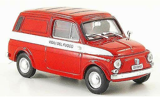 Autobianchi Furgoncino pompiers 1/43 Brumm 500 Vigili de Fuoco 1972 modelauto