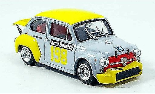 Fiat Abarth 1000 Berlina Corsa 1/43 Brumm No.198 Scuderia Brescia 1972 modelauto