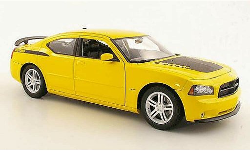Dodge Charger Daytona 1/18 Welly R/T geel modelauto