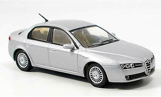 Alfa Romeo 159 berlina 1/43 M4 grijs metallic 2005 modelauto