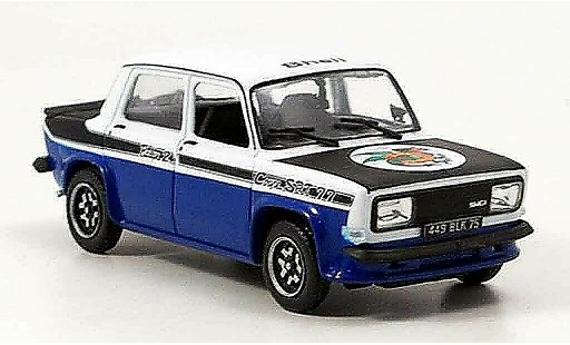 Simca 1000 Rallye 2 SRT 1/43 Norev 2 wit/zwart 1977 modelauto
