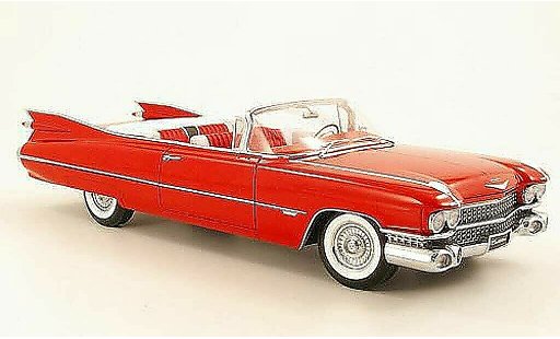 Cadillac Serie 62 Convertible 1/18 Autoart Cabriolet rood 1959 modelauto