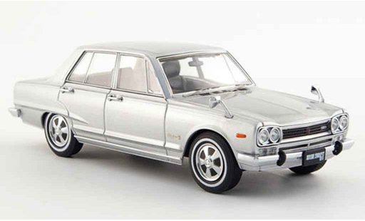 Nissan Skyline 2000 1/43 Ebbro GT (GC10) grijs metallic 4 Turer 1968 modelauto