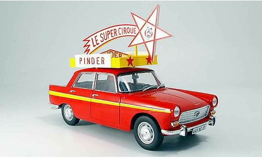 Peugeot 404 Berline 1/18 Norev Sedan Zirkus Pinder 1966 modelauto