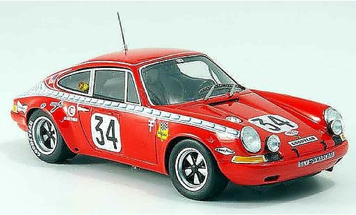 Porsche 911 S 1/43 Spark S No.34 Le Mans 1971 modelauto