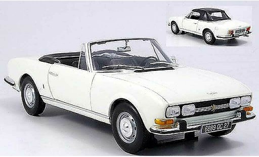 Peugeot 504 Cabriolet 1/18 Norev wit 1970 modelauto