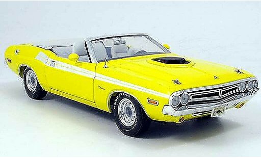 Dodge Challenger 1971 1/18 Greenlight cabriolet geel modelauto