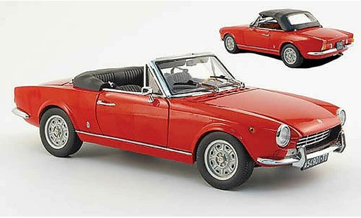 Fiat 124 Sport Spider 1/18 Sun Star (as1) rood modelauto