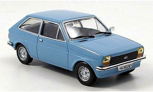 Ford Fiesta 1976 1/43 Hachette MK I grijsblauw modelauto