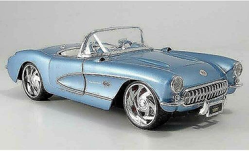 Chevrolet Corvette Convertible 1/18 Maisto C1 grijs blauw geoffnetes kap 1957 modelauto