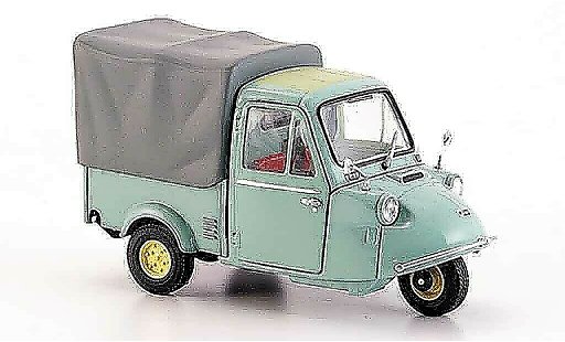 Daihatsu Midget Fourgonnette 1/43 Ebbro MP blauw grijs avec Plane 1959 modelauto