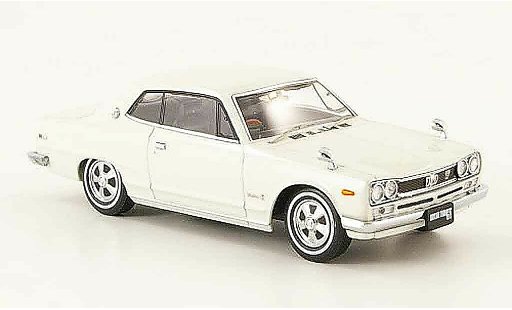 Nissan Skyline 2000 1/43 Ebbro GT (C10) Hardtop wit 1971 modelauto