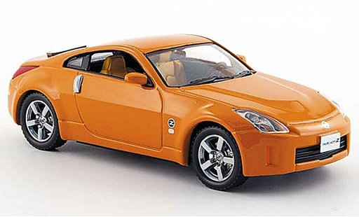 Nissan 350Z Base 1/43 J Collection oranje Facelift 2007 modelauto