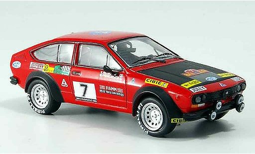 Alfa Romeo Alfetta gtv 2.0 1/43 M4 V no.7 rallye elba 1979 modelauto