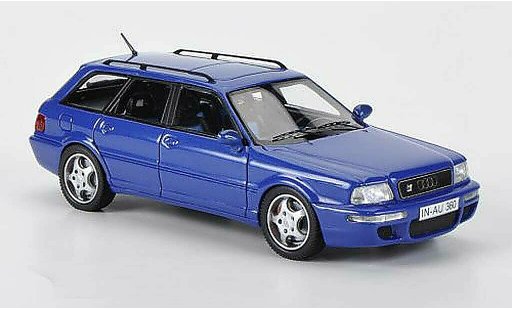 Audi RS2 avant 1/43 Neo blauw modelauto