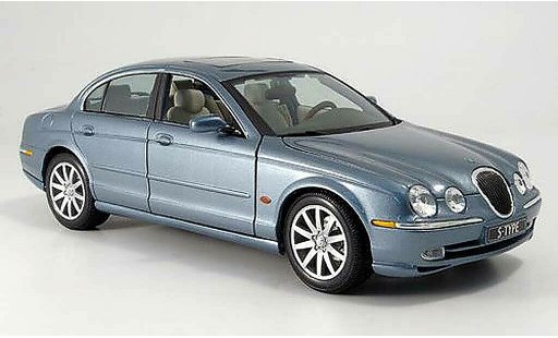 Jaguar S-Type Base 1/18 Maisto blauw grijs modelauto