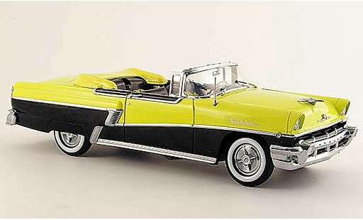 Mercury Montclair Convertible 1/18 Sun Star cabriolet geel zwart 1956 modelauto