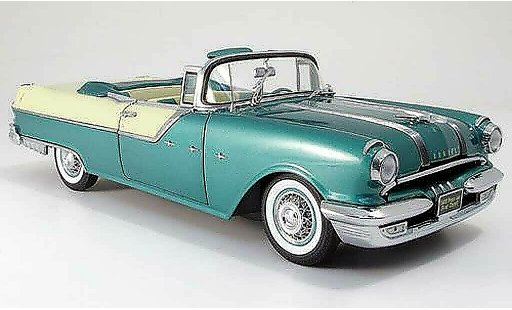 Pontiac Star Chief Base 1/18 Sun Star groen wit 1955 modelauto