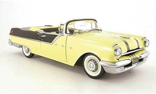 Pontiac Star Chief Convertible 1/18 Sun Star cabriolet geel/zwart 1955 modelauto