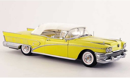Buick Limited Coupe 1/18 Sun Star geel 1958 modelauto