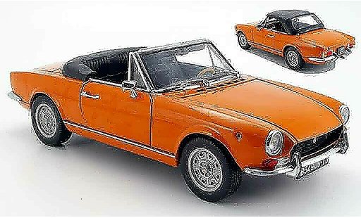 Fiat 124 Limousine 1/18 Sun Star oranje geoffnetes kap 1969 modelauto