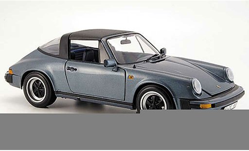 Porsche 911 Targa 1/18 Minichamps carrera blauw grijs 1983 modelauto