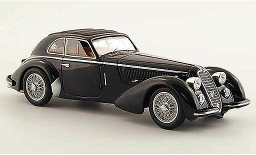 Alfa Romeo 8C 2900 b mm roadster 1/43 Minichamps lungo zwart 1938 modelauto