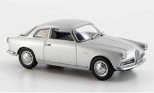 Alfa Romeo Giulietta sprint 1/43 Minichamps grijs metallic 1954 modelauto