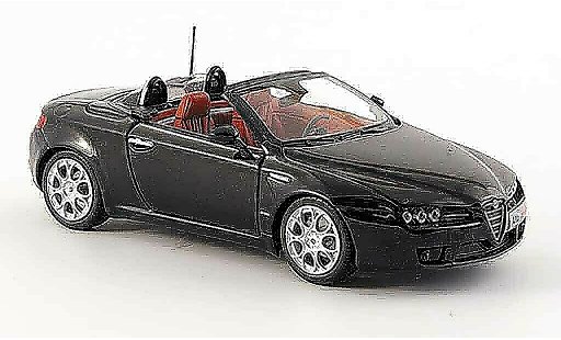 Alfa Romeo Spider Brera cabriolet 1/43 Minichamps zwart 2007 modelauto